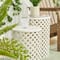 Glitzhome® Multi-Functional Metal White Garden Stool Set